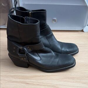 Women’s Black Leather Ankle Boots